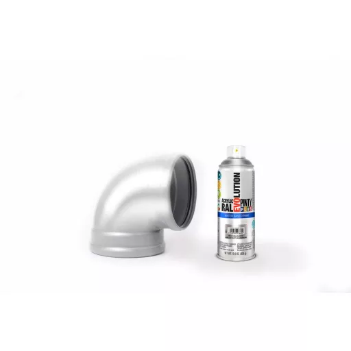 Pinty Plus Evolution fényes vizes bázisú akril festék spray White Aluminium  fényes 400ml RAL 9