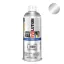 Pinty Plus Evolution fényes vizes bázisú akril festék spray Ezüst  400ml P150