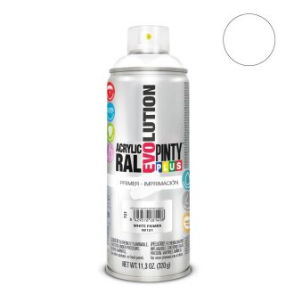 Pinty Plus Evolution fényes vizes bázisú akril festék spray Fehér fényes vizes bázisú akril ala