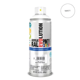 Pinty Plus Evolution fényes vizes bázisú akril festék spray  választható színben matt 400ml