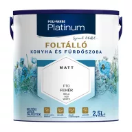 Poli-Farbe Platinum Foltálló Konyhai és Fürdőszoba Beltéri Falfesték Fehér választható kiszerel