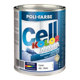   Poli-Farbe Cellkolor Aqua Selyemfényű Zománcfesték fehér választható kiszerelsében