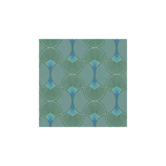 Evora/Sintra 459324 Art Deco mintás zöld színárnyalatú vlies tapéta  