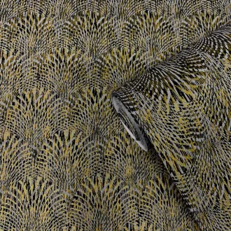 Boutique/Galerie F-AF7004 Art Deco mintás barna színárnyalatú vlies tapéta  