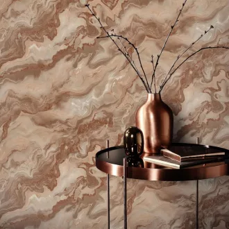 ELLE DECOR 4 / ERISMANN 10447-13 Márvány mintás barna színárnyalatú vlies tapéta 