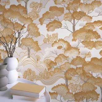 ELLE DECOR 4 / ERISMANN 10448-30 Fa mintás arany színárnyalatú vlies tapéta 