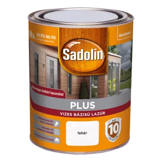 Sadolin Plus vizesbázisú vastaglazúr fehér színben 0,75l