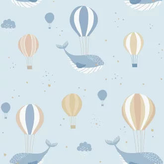 Állatos kék vlies gyerektapéta Sweet Dreams/UGEPA N06201