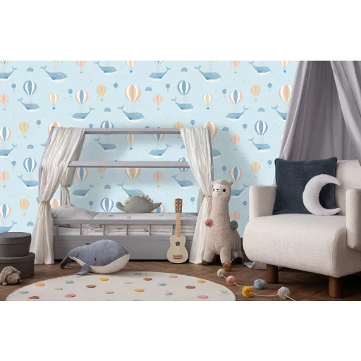 Állatos kék vlies gyerektapéta Sweet Dreams/UGEPA N06201