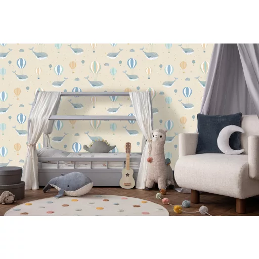 Állatos bézs vlies gyerektapéta Sweet Dreams/UGEPA N06202