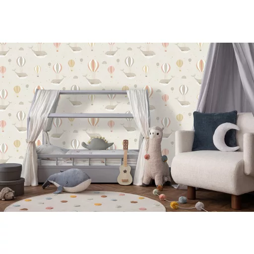 Állatos bézs vlies gyerektapéta Sweet Dreams/UGEPA N06207