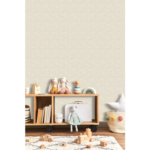 Virág mintás bézs vlies gyerektapéta Sweet Dreams/UGEPA B08807