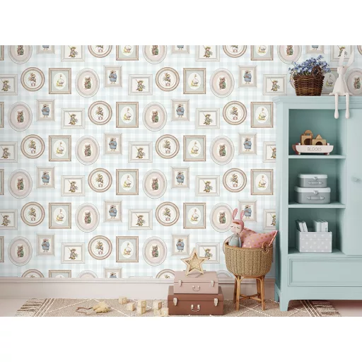 Állatos zöld vlies gyerektapéta Sweet Dreams/UGEPA N06704