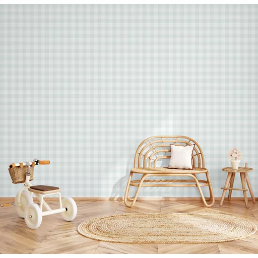Kockás zöld vlies gyerektapéta Sweet Dreams/UGEPA N06804