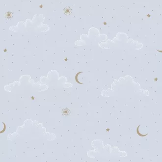  Égbolt mintás kék vlies gyerektapéta Sweet Dreams/UGEPA N07321