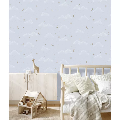 Égbolt mintás kék vlies gyerektapéta Sweet Dreams/UGEPA N07321