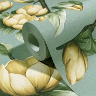 Virágmintás zöld vlies tapéta NOVAMUR/ORIANA 89035