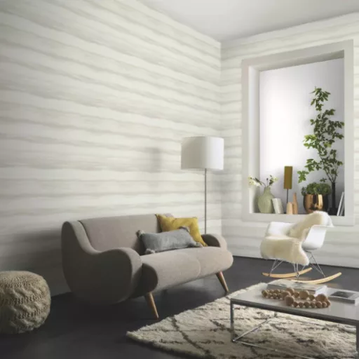 Csíkos mintás bézs színárnyalatú  vlies tapéta Aurora/Erismann 10515-05