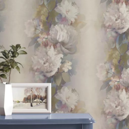 Virágmintás rózsaszín színárnyalatú vlies tapéta Aurora/Erismann 10513-09