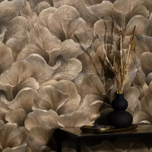 Levél mintás bronz színárnyalatú Vlies Tapéta FASHION FOR WALLS 5/ERISMANN 10527-11