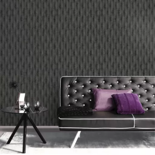 Hullám mintás antracit színárnyalatú Vlies Tapéta FASHION FOR WALLS 5/ERISMANN 10523-15