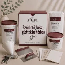 Szórható, kész glettek beltérben