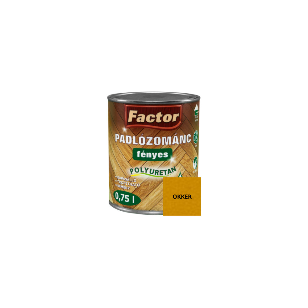 Factor Padlózománc fényes okker 0,75 l