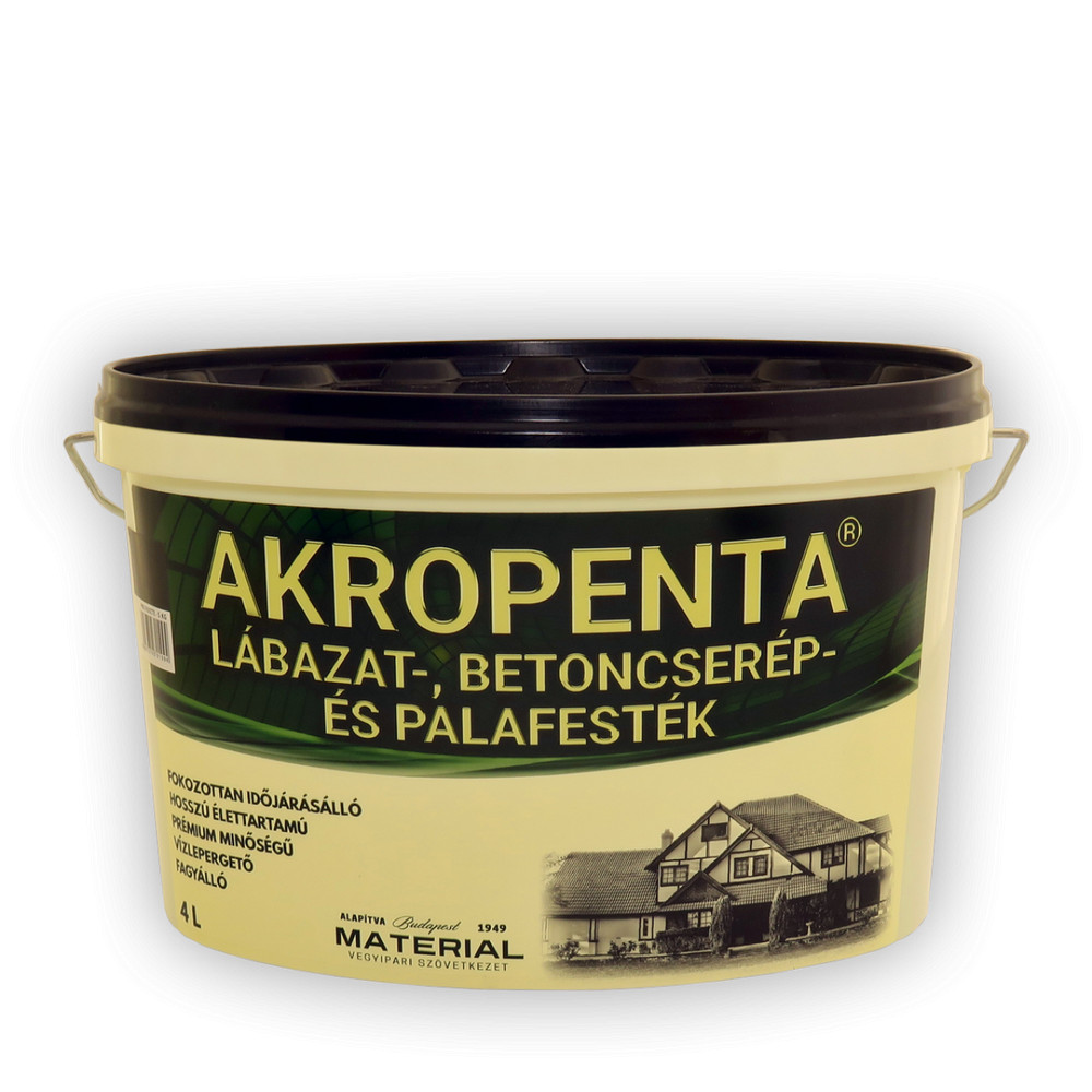 Akropenta lábazat-, betoncserép és palafesték p41 krómzöld 2 kg