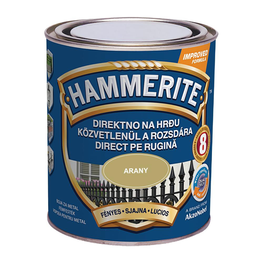 Hammerite közvetlenül rozsdára festék arany fényes 0,75 l