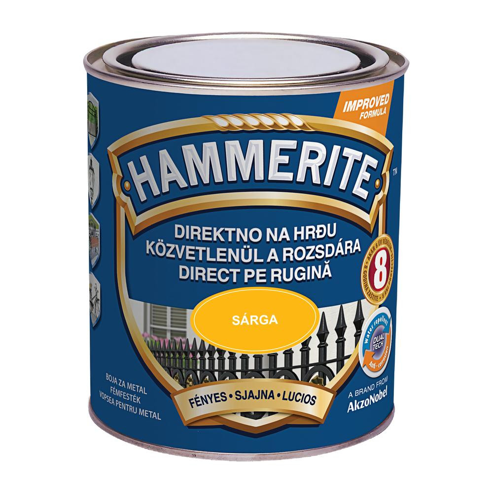 Hammerite közvetlenül rozsdára festék sárga fényes 0,75 l