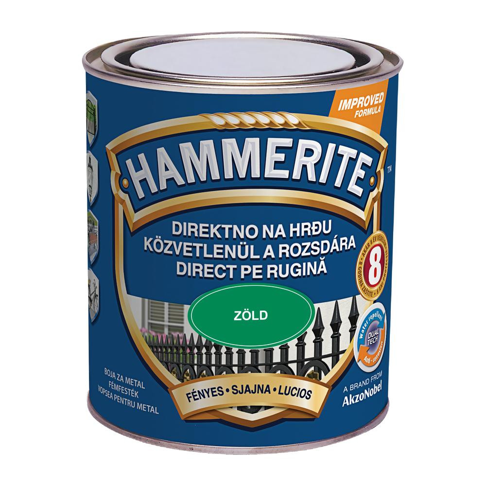 Hammerite közvetlenül rozsdára festék zöld fényes 0,75 l