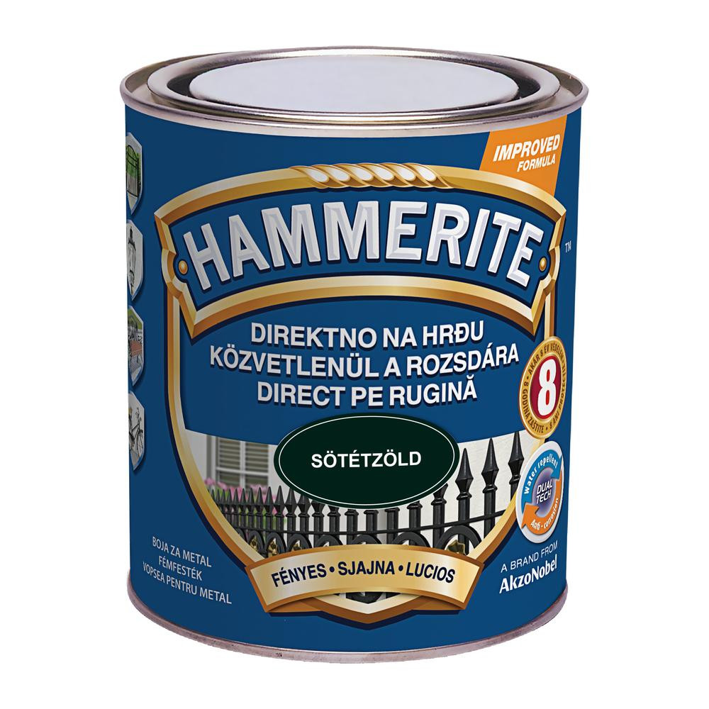 Hammerite közvetlenül rozsdára festék sötétzöld fényes 0,75 l