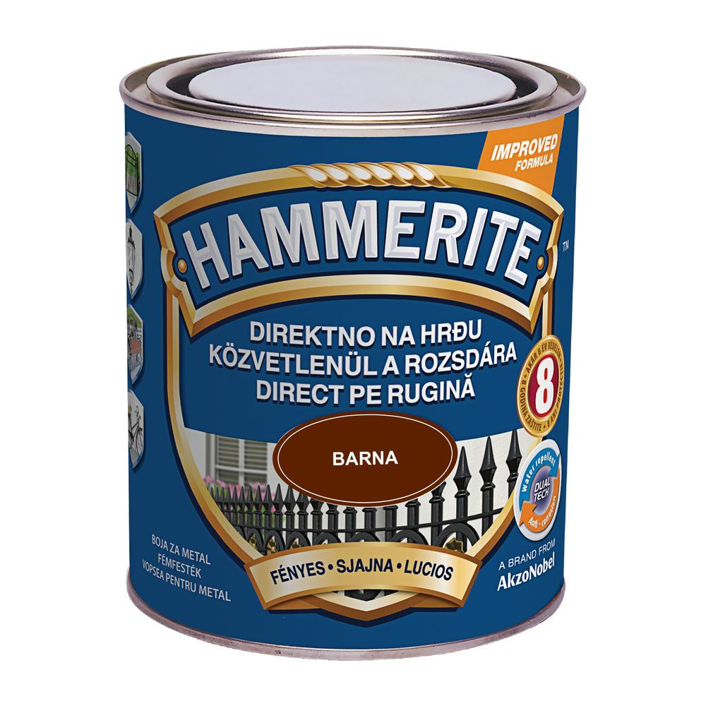 Hammerite közvetlenül rozsdára festék barna fényes 0,75 l