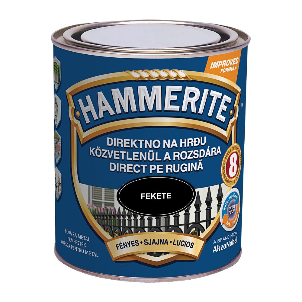 Hammerite közvetlenül rozsdára festék fekete fényes 0,75 l