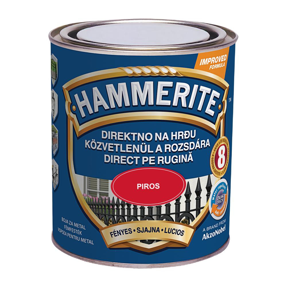 Hammerite közvetlenül rozsdára festék piros fényes 0,75 l