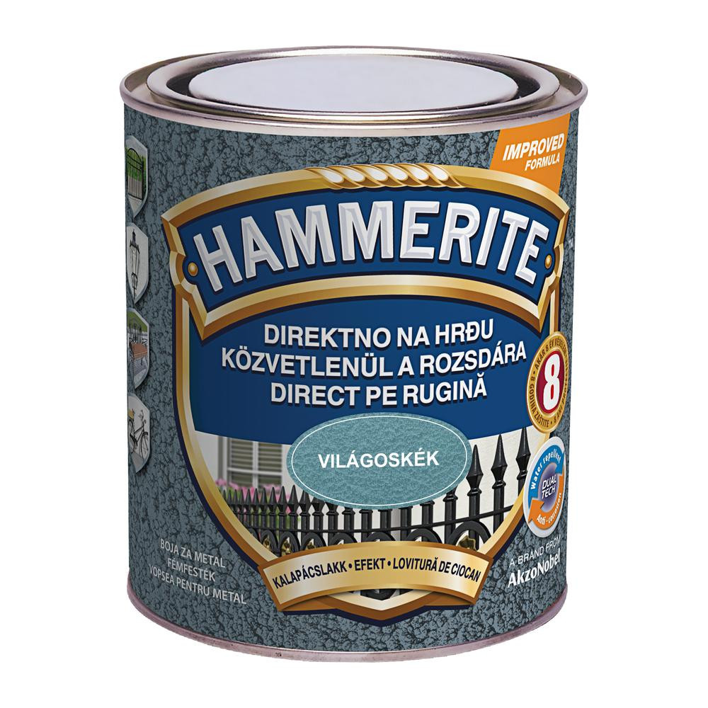 Hammerite közvetlenül rozsdára festék világoskék kalapácslakk 0,75 l