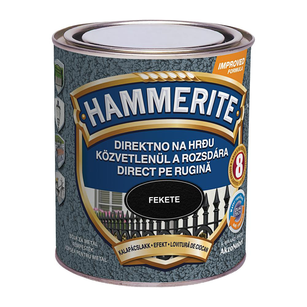 Hammerite közvetlenül rozsdára festék fekete kalapácslakk 0,75 l