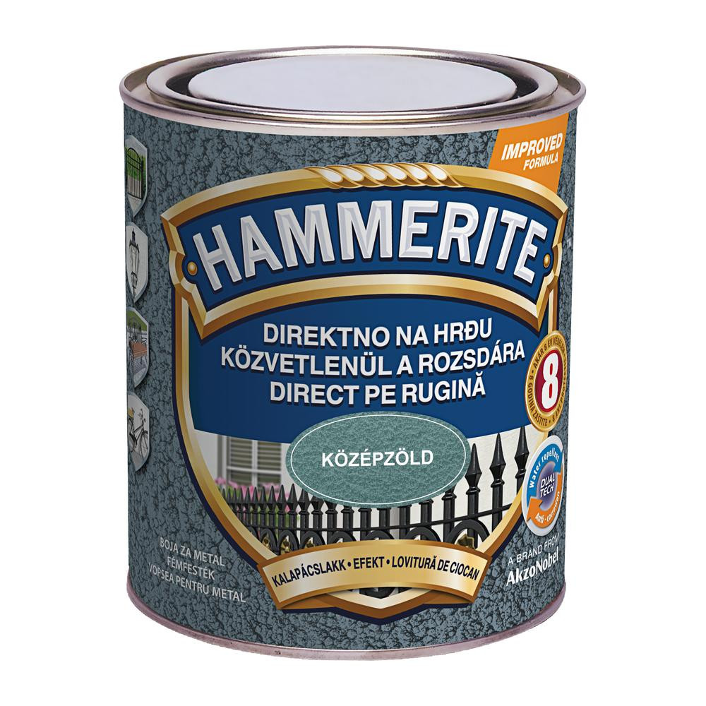 Hammerite közvetlenül rozsdára festék középzöld kalapácslakk 0,75 l